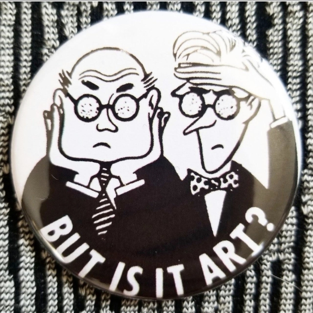 2.25 inch but is it art? button badge pin